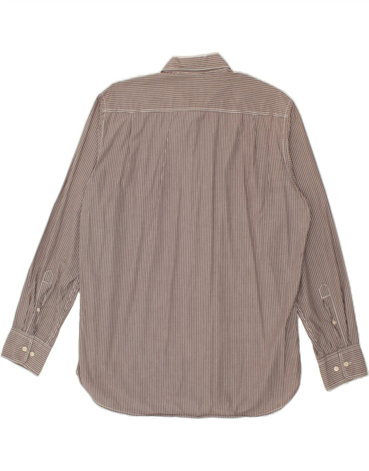 BUGATTI Mens Shirt Size 16 1/2 42 Large Grey Pinstripe Cotton Vintage Bugatti and Second-Hand Bugatti from Messina Hembry 