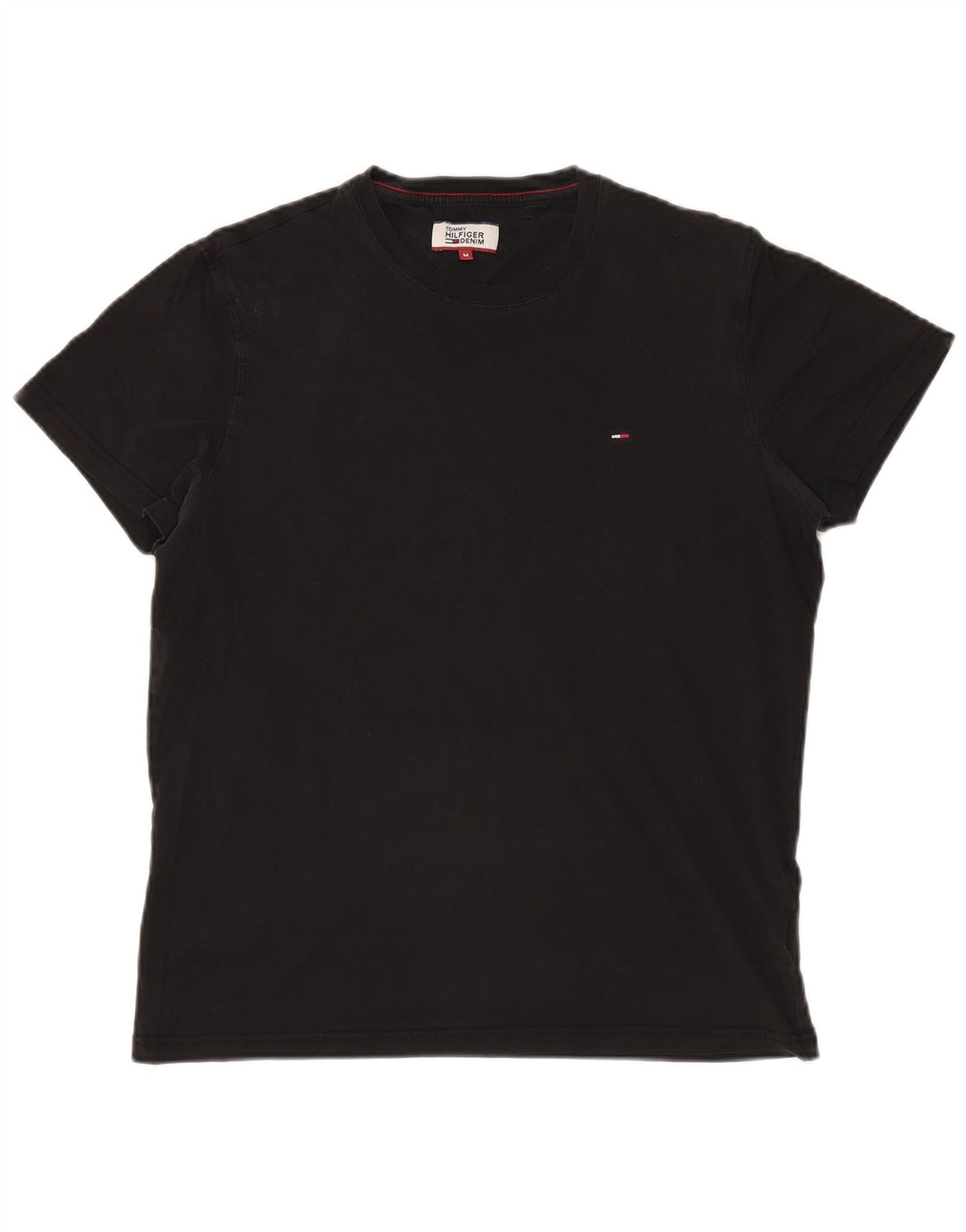 TOMMY HILFIGER T-shirt da uomo Top in cotone nero medio