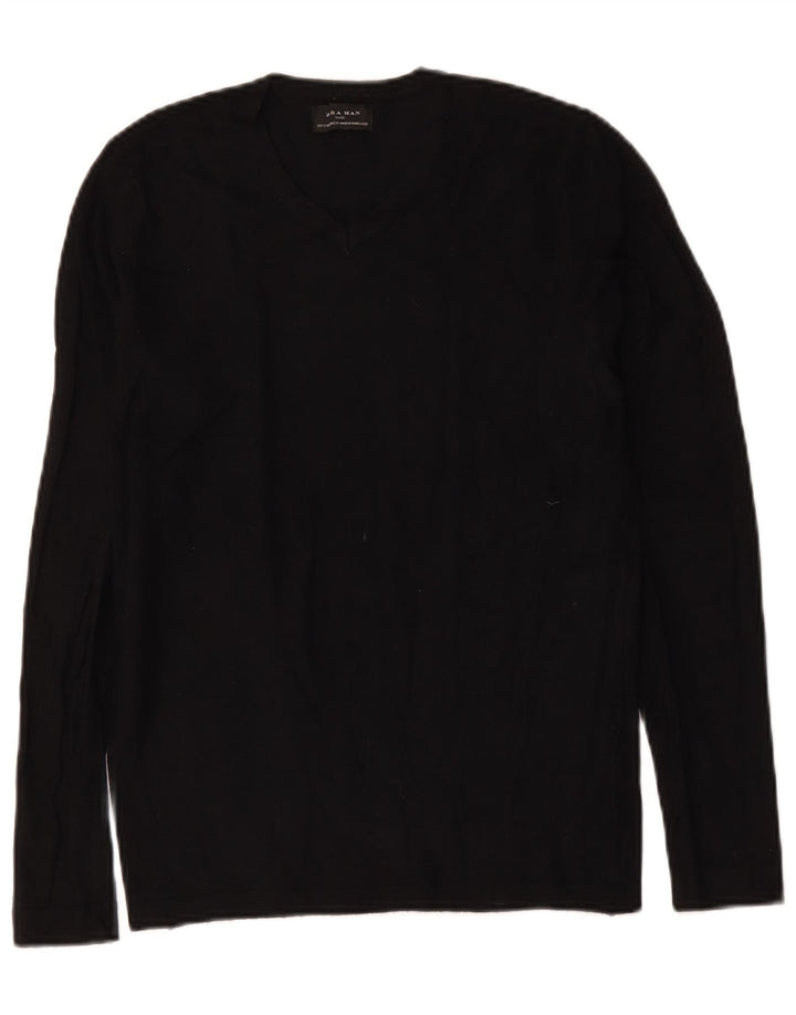 Maglione Zara da uomo con scollo a V piccolo nero