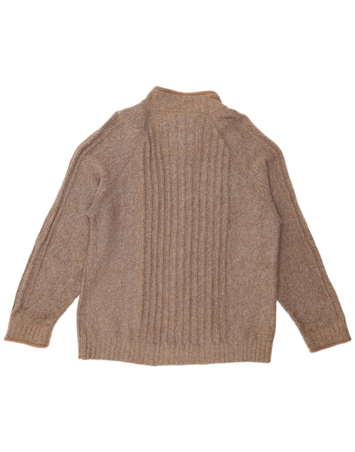 Maglione cardigan da uomo Marks & Spencer XL in lana marrone