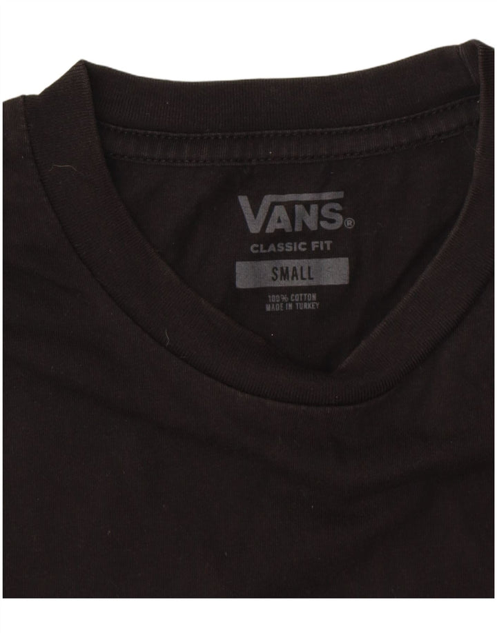 T-shirt grafica da uomo con vestibilità classica VANS, piccola, in cotone nero