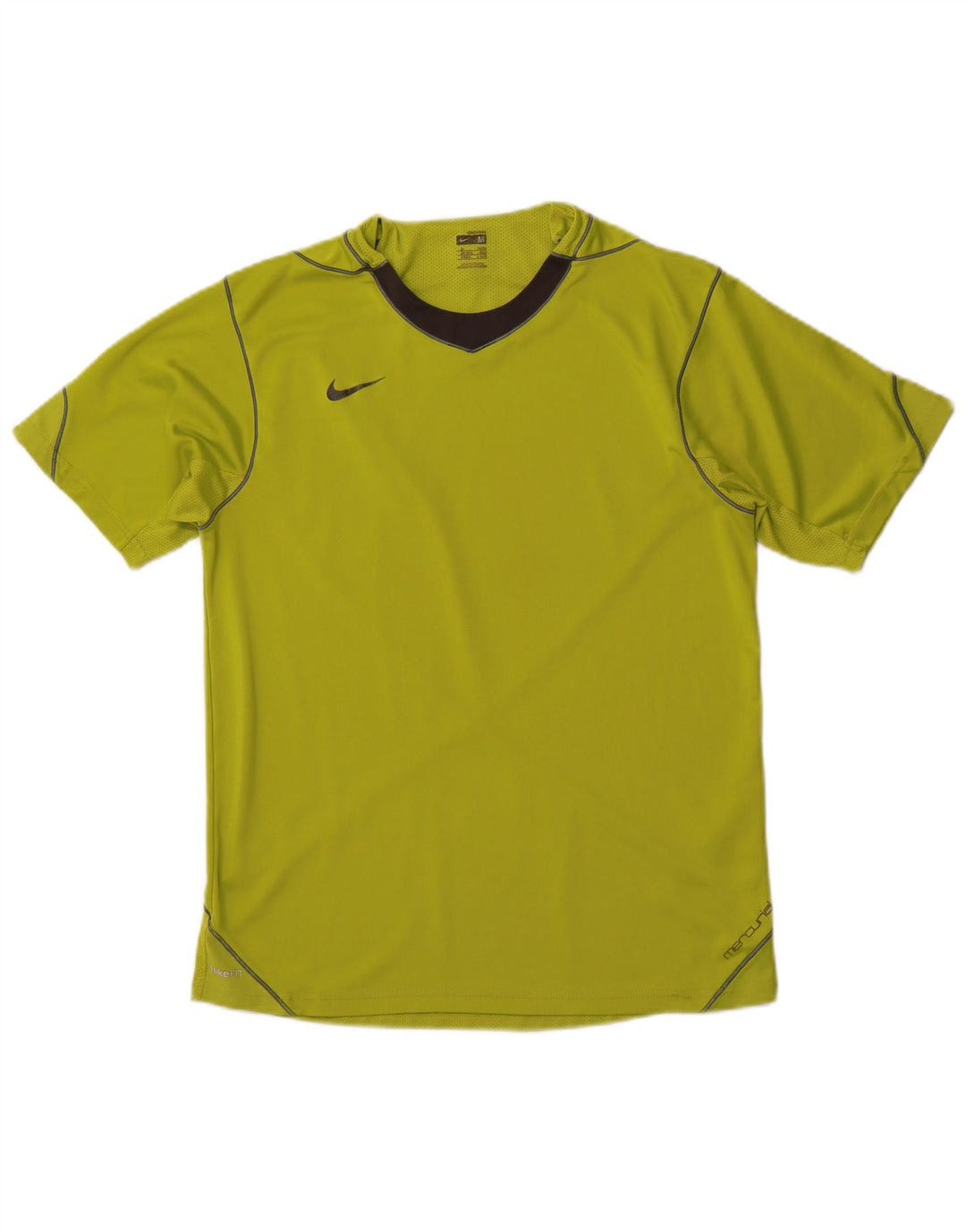 T-shirt NIKE Mercurial da uomo, top in poliestere color block verde medio