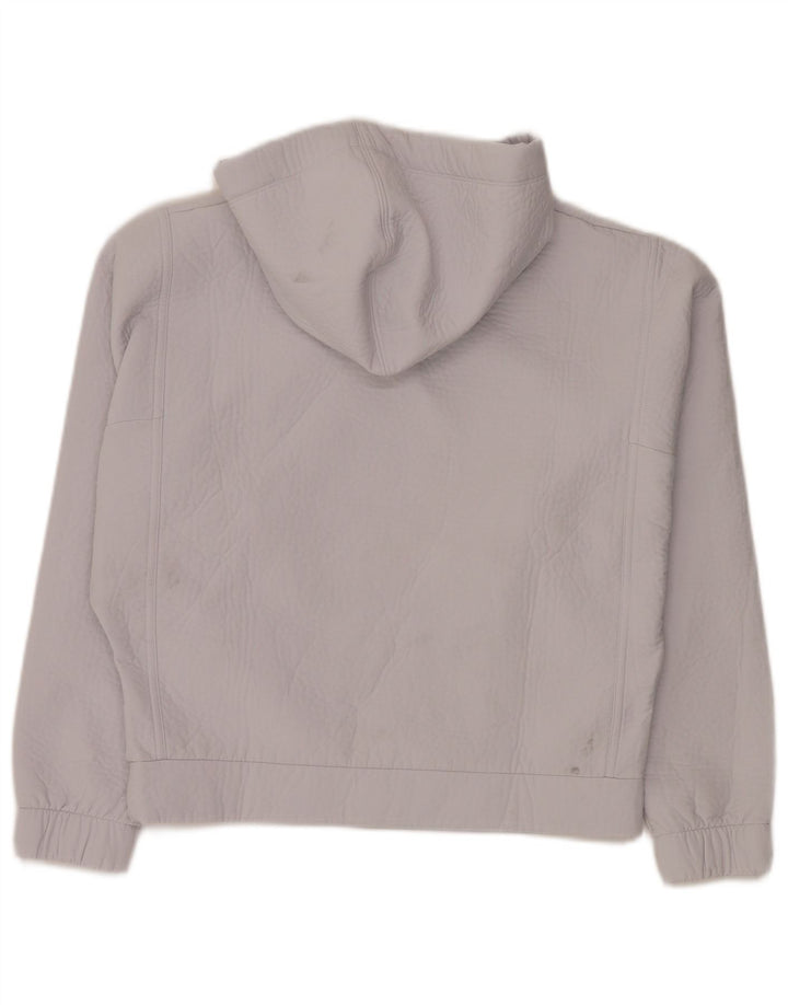 REEBOK Felpa con cappuccio oversize da donna UK 4/6 XS Poliestere bianco sporco