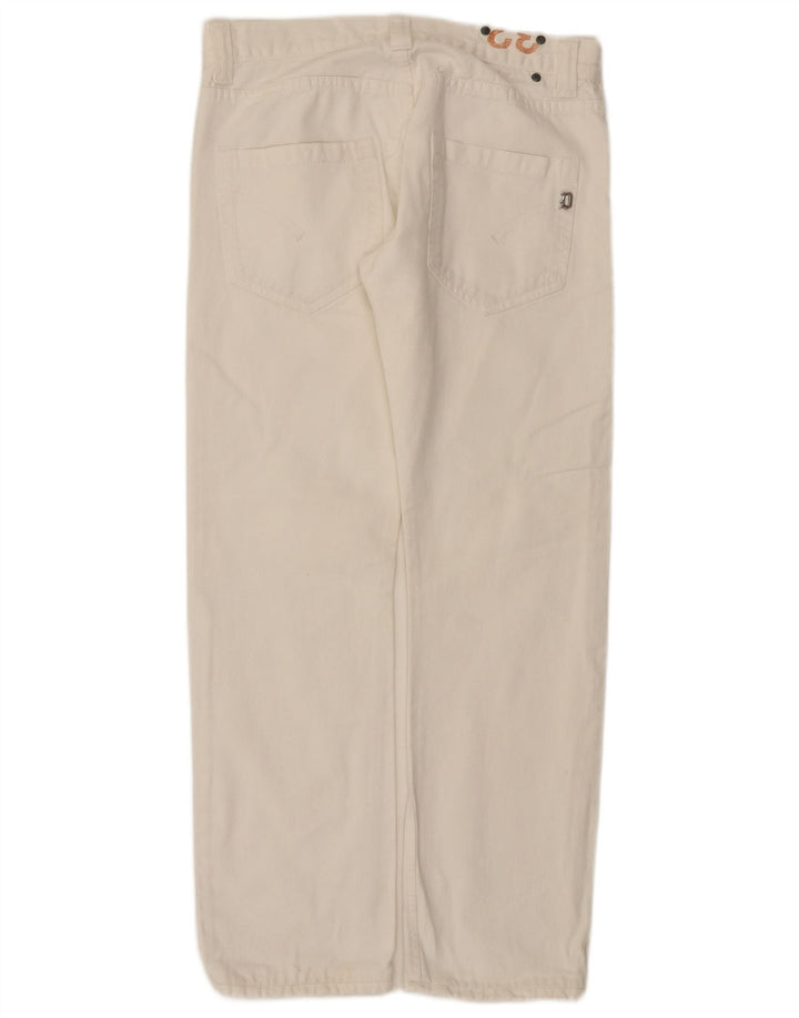 Jeans dritti da donna Dondup W32 L29 cotone bianco
