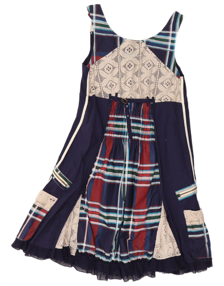 DESIGUAL Abito da donna a trapezio con grafica EU 40 Patchwork medio blu navy