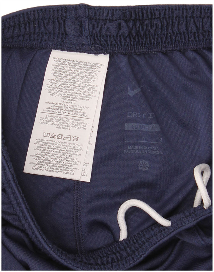 NIKE Pantaloncini sportivi da uomo Dri Fit Slim Fit Large in poliestere blu navy