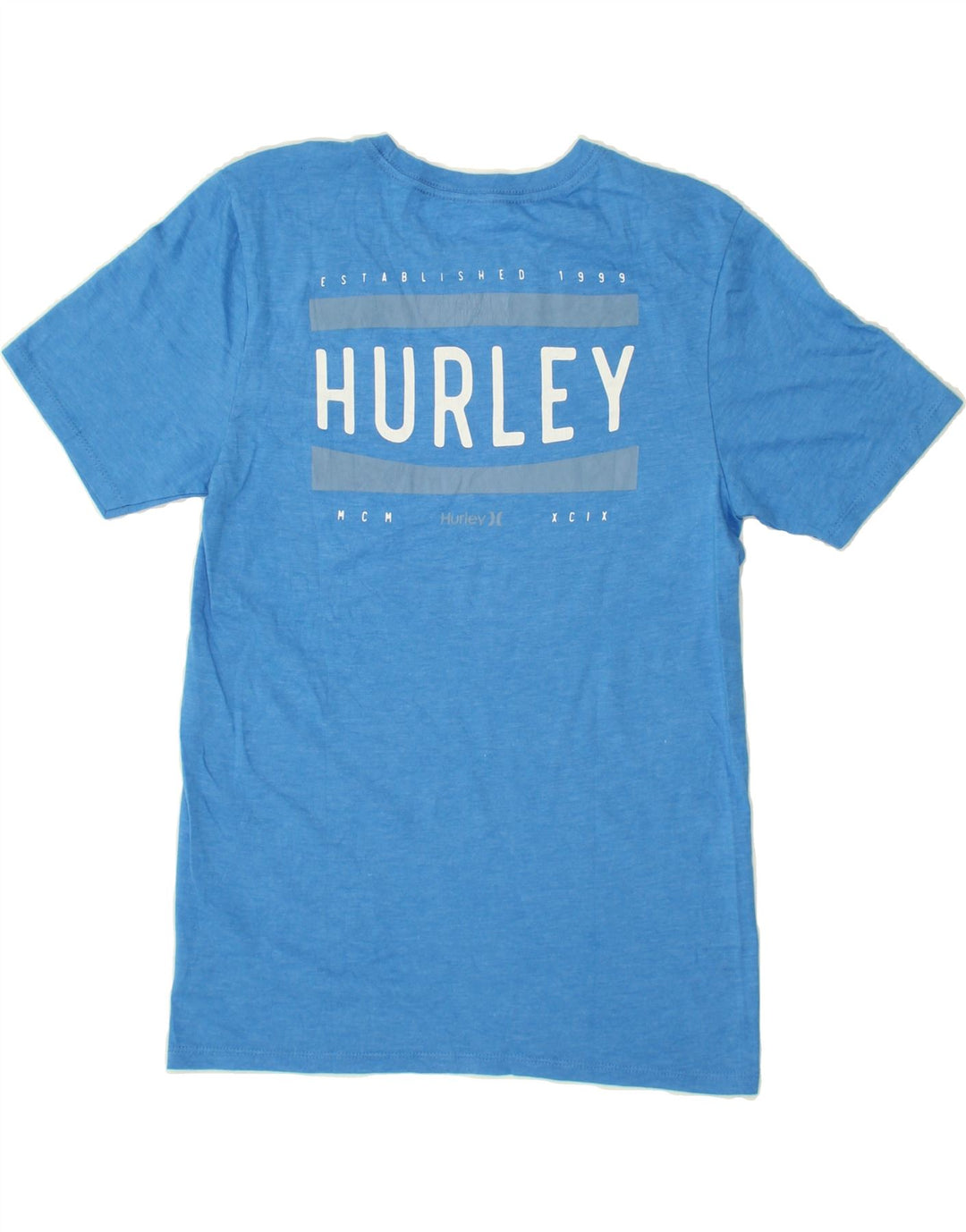 HURLEY Mens Graphic T-Shirt Top Small Blue Cotton Vintage Hurley and Second-Hand Hurley from Messina Hembry 