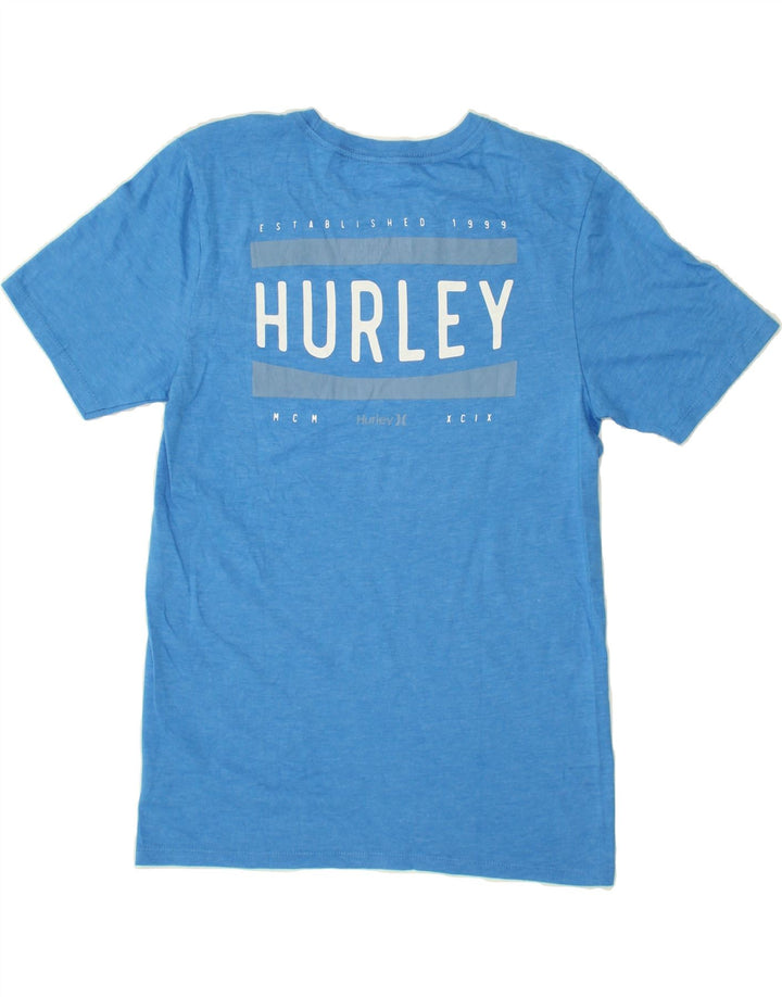 HURLEY Mens Graphic T-Shirt Top Small Blue Cotton Vintage Hurley and Second-Hand Hurley from Messina Hembry 