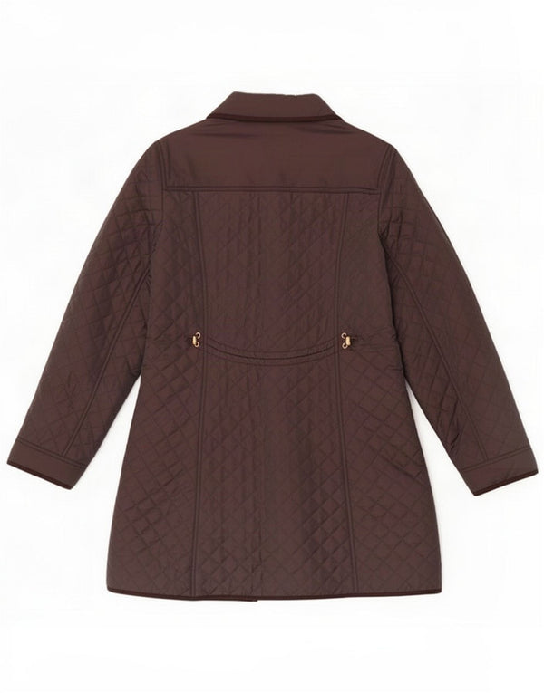 Hobbs Giacca trapuntata da donna UK 12 Nylon marrone medio