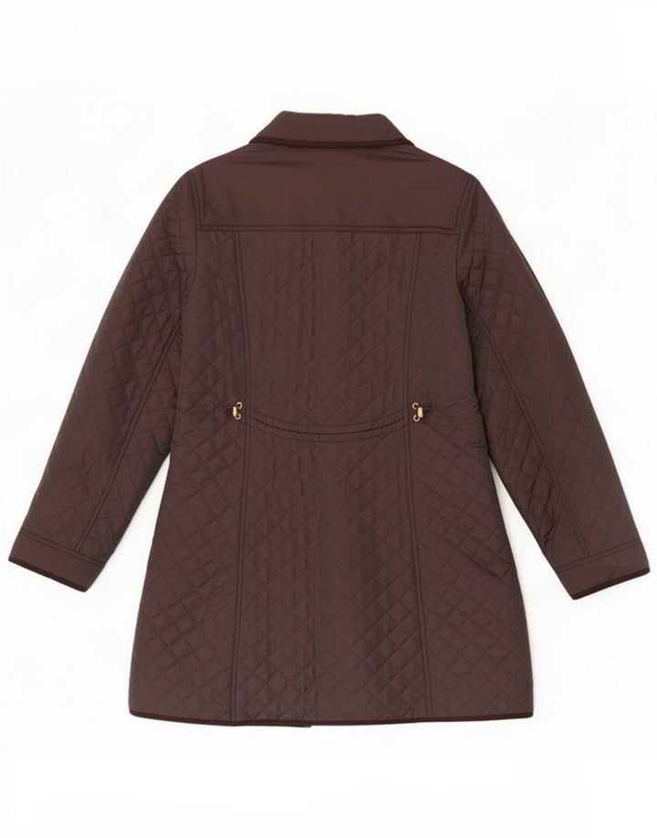 Hobbs Giacca trapuntata da donna UK 12 Nylon marrone medio