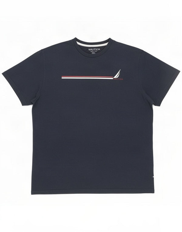 T-shirt da uomo Nautica Top 2XL cotone blu navy