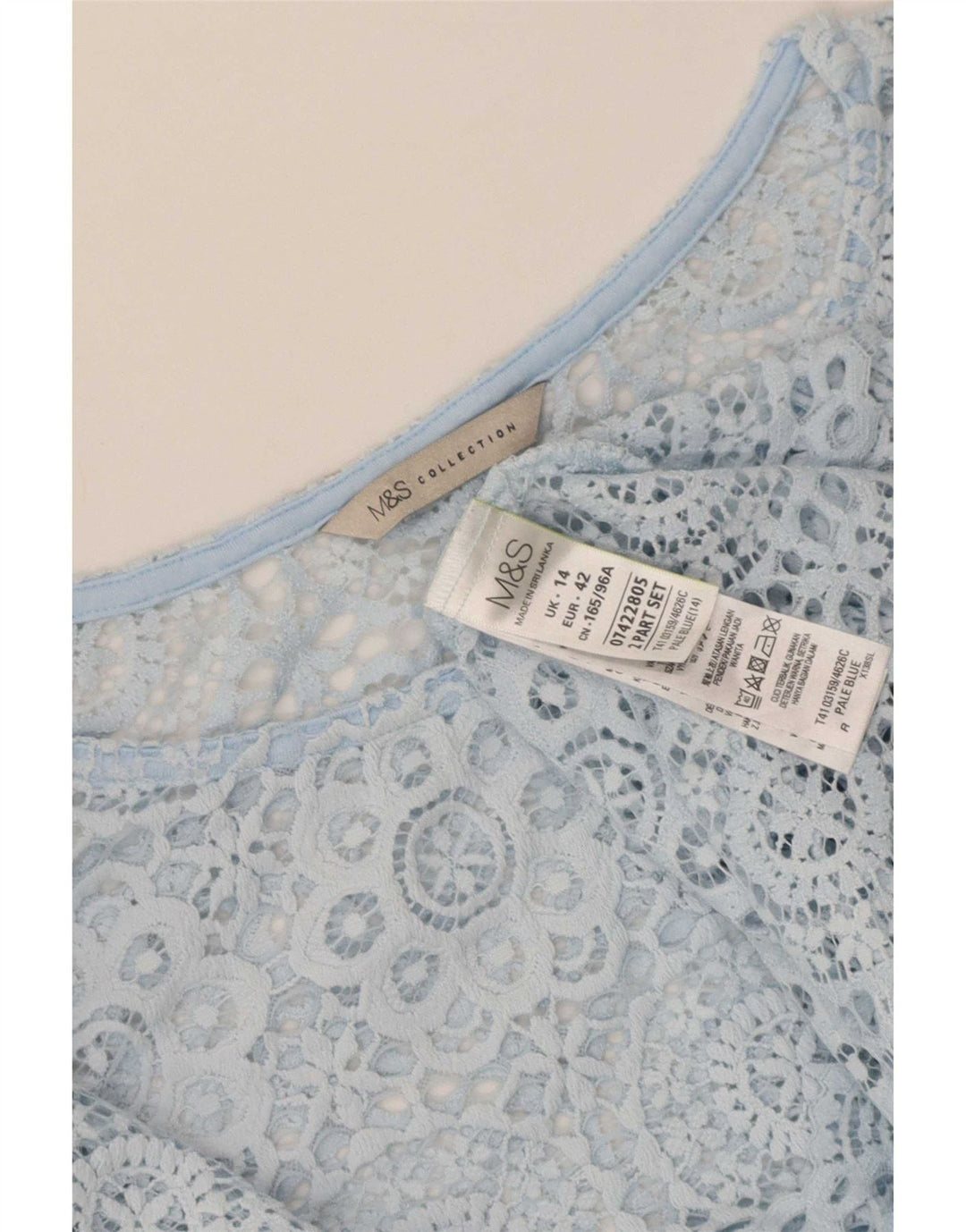 Top in camicetta da donna Marks & Spencer UK 14 grande poliammide floreale blu