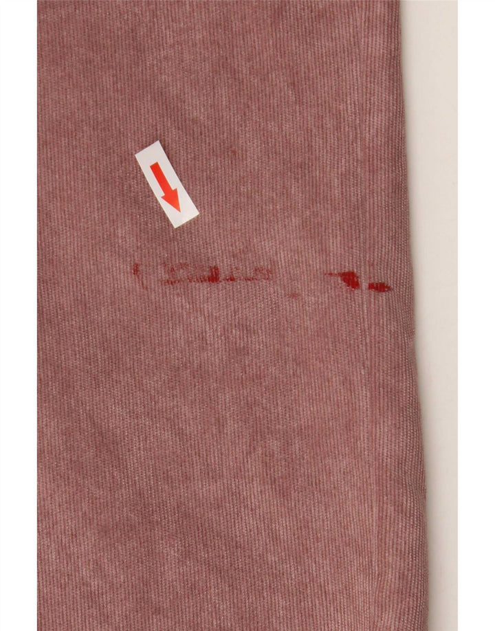 Camicia ampia da uomo in velluto a coste Zara, poliestere rosa medio