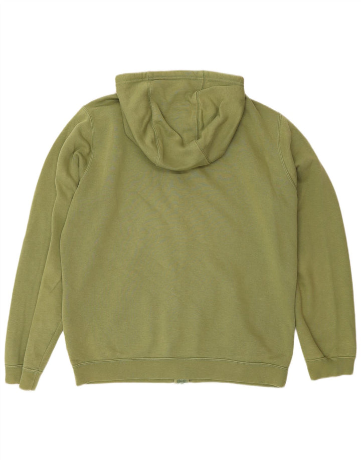 Felpa con cappuccio e zip Nike da uomo in cotone kaki medio