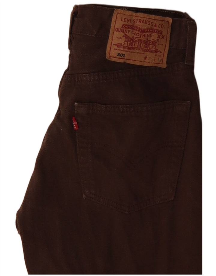 Jeans dritti 501 da donna Levi's W28 L32 cotone marrone