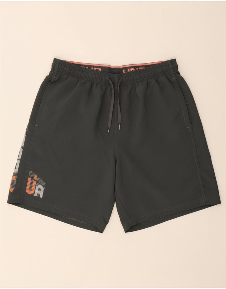 Pantaloncini sportivi Under Armour da uomo Heat Gear Graphic grandi poliestere grigio