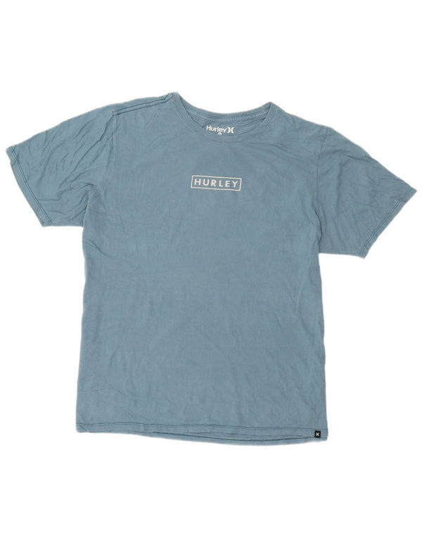 Hurley Mens Graphic T-Shirt Top XL Blue Cotton