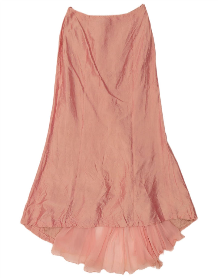 Gonna lunga asimmetrica da donna Luisa Spagnoli IT 42 media W28 rosa seta