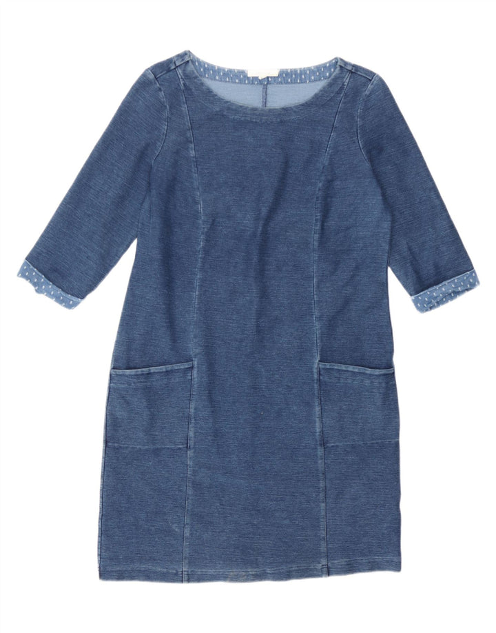 Abito tubino con maniche a 3/4 da donna White Stuff UK 14 Cotone blu medio