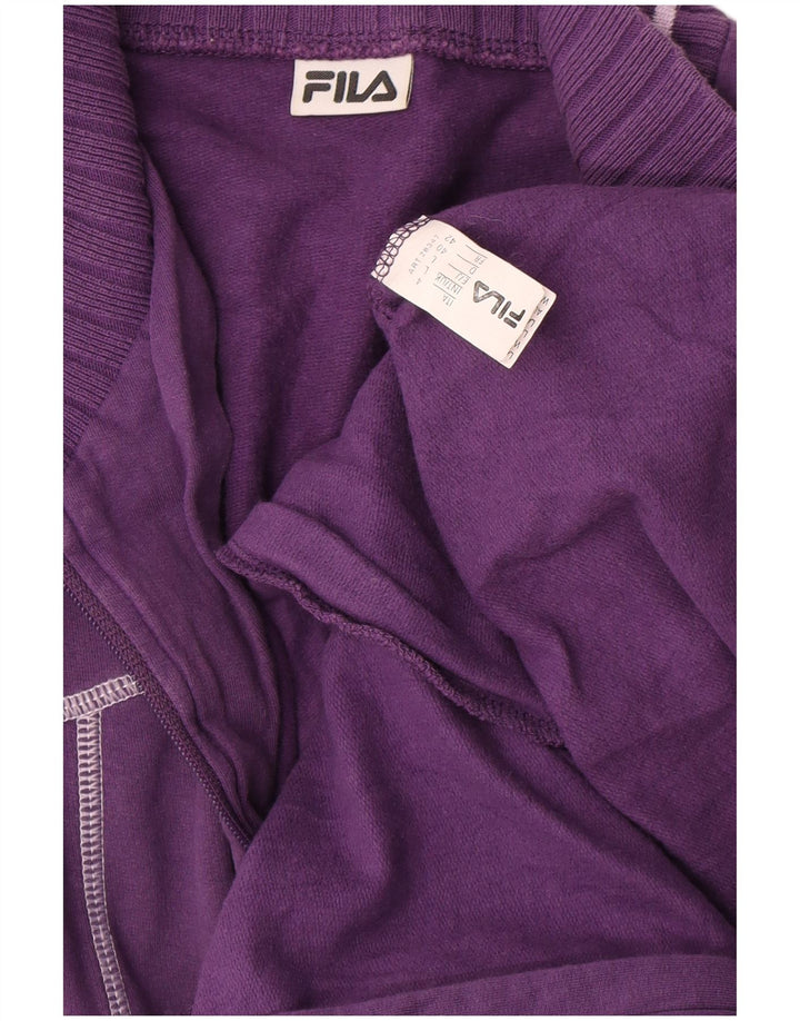 Giacca da ginnastica da donna Fila UK 16 grande cotone viola