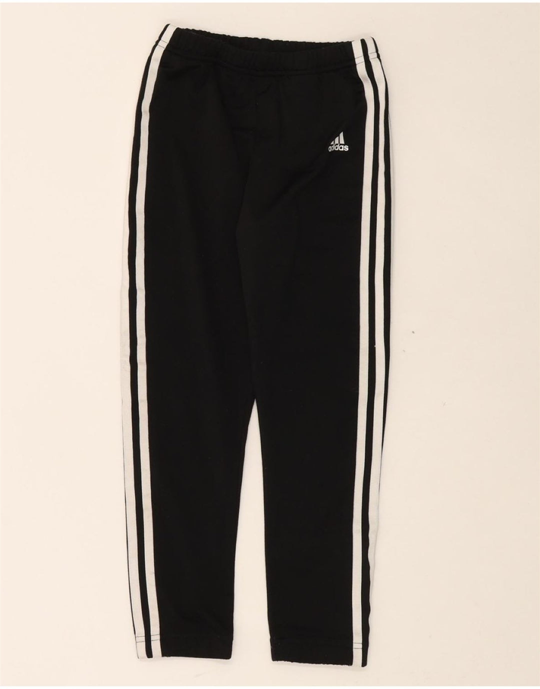 ADIDAS Girls Tracksuit Trousers 6-7 Years  Black Polyester