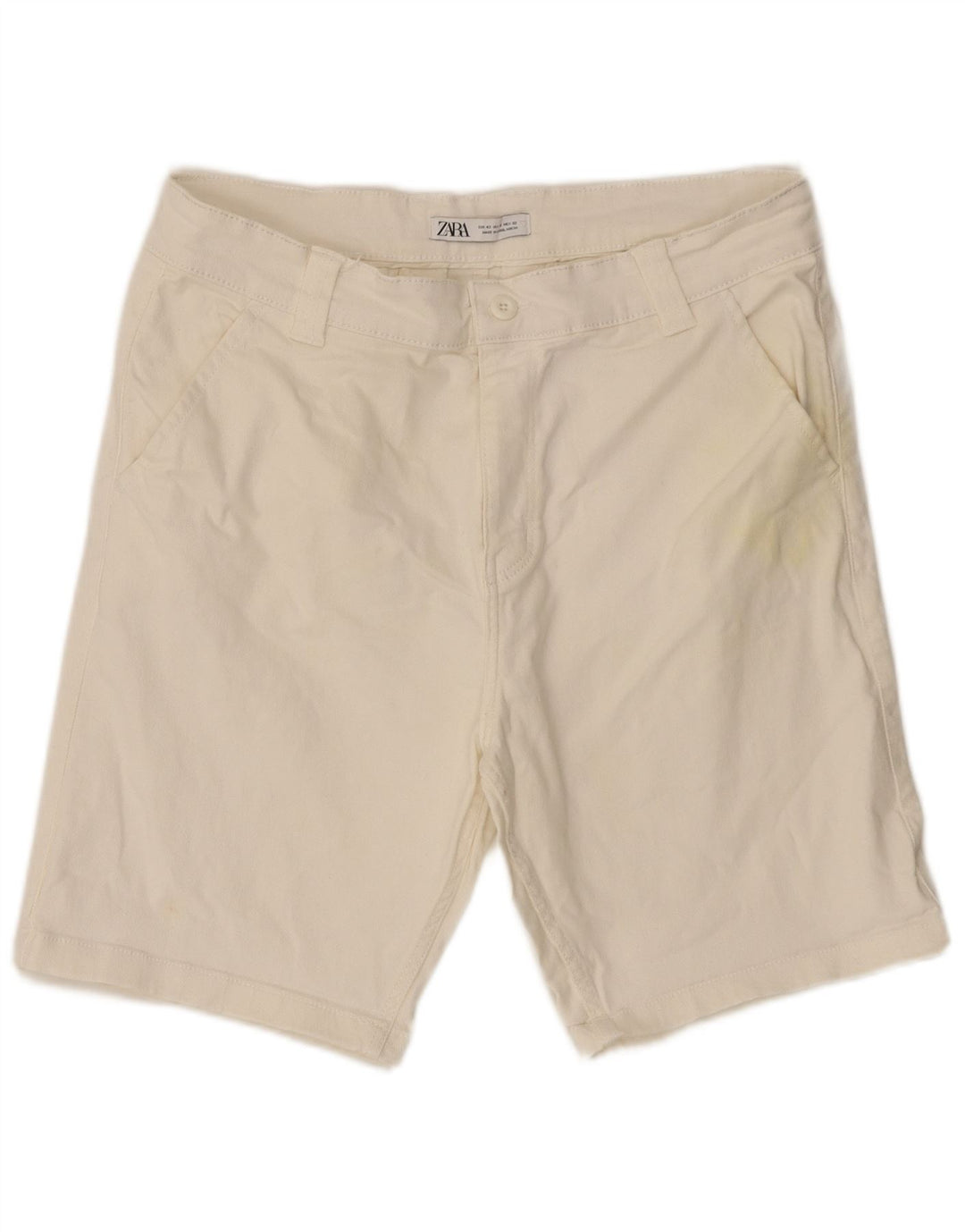 Pantaloncini chino da uomo Zara EU 42 Large W32 cotone bianco