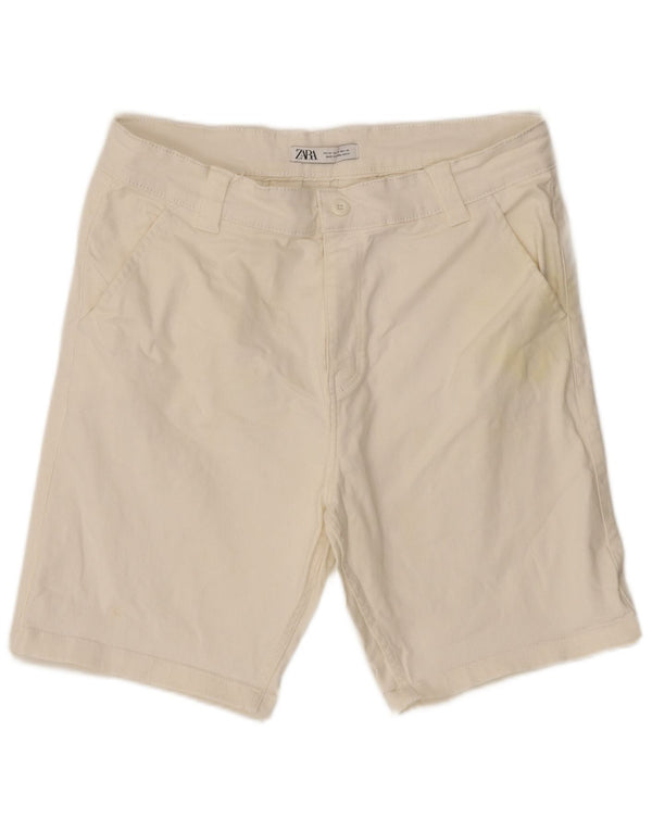 Pantaloncini chino da uomo Zara EU 42 Large W32 cotone bianco