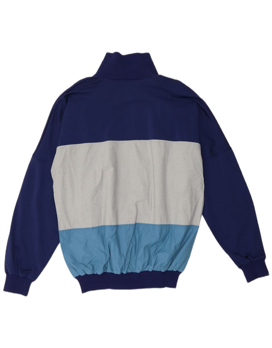Giacca da ginnastica vintage da uomo, grande, in poliestere color block multicolore