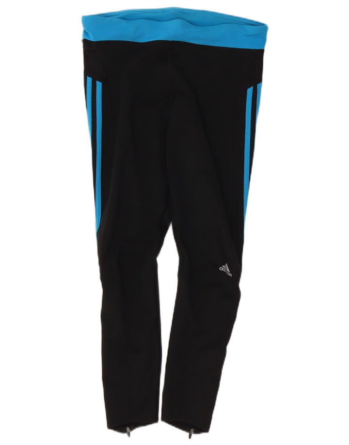 Leggings ADIDAS Climalite da donna UK 12 Medium Black Colourblock