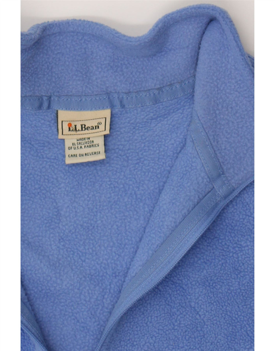 L.L.BEAN Womens Oversized Zip Neck Fleece Jumper UK 18 XL Blue Polyester Vintage L.L.Bean and Second-Hand L.L.Bean from Messina Hembry 