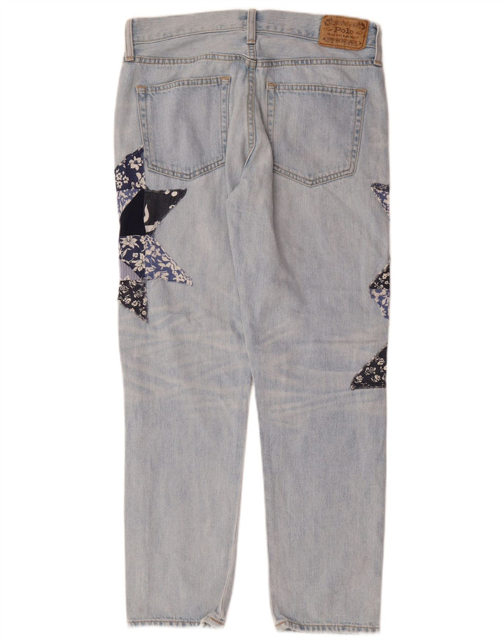 POLO RALPH LAUREN Jeans dritti da donna W26 L26 Cotone patchwork blu