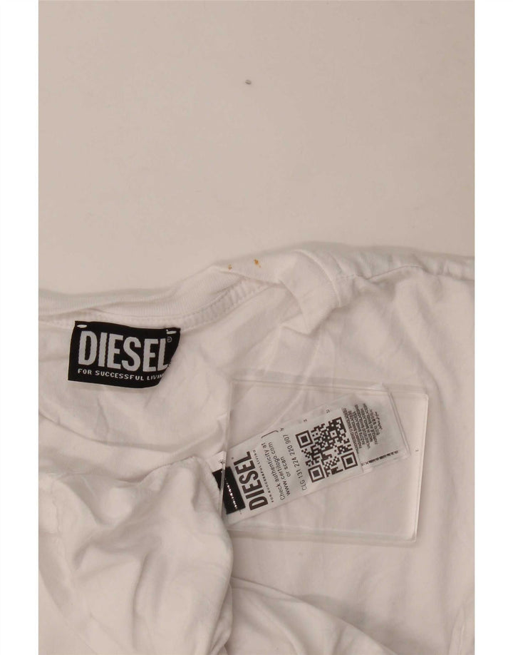T-shirt da uomo Diesel Top Large in cotone bianco