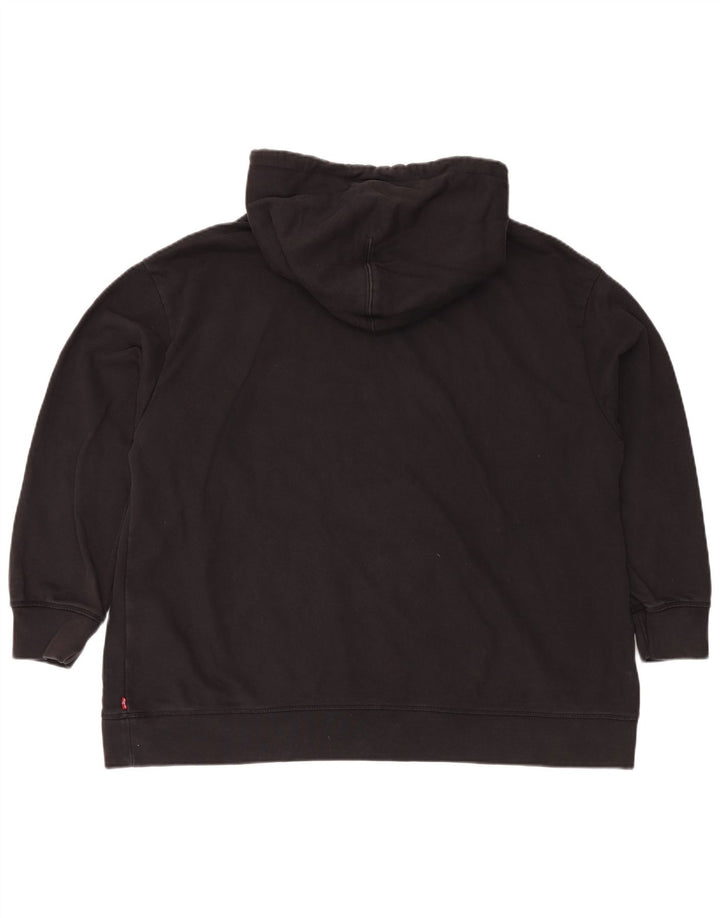 LEVI'S Mens Graphic Hoodie Jumper 3XL Black Cotton