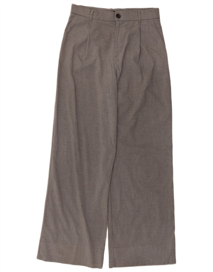 Pantaloni chino a gamba larga da donna Zara medi W30 L30 grigi