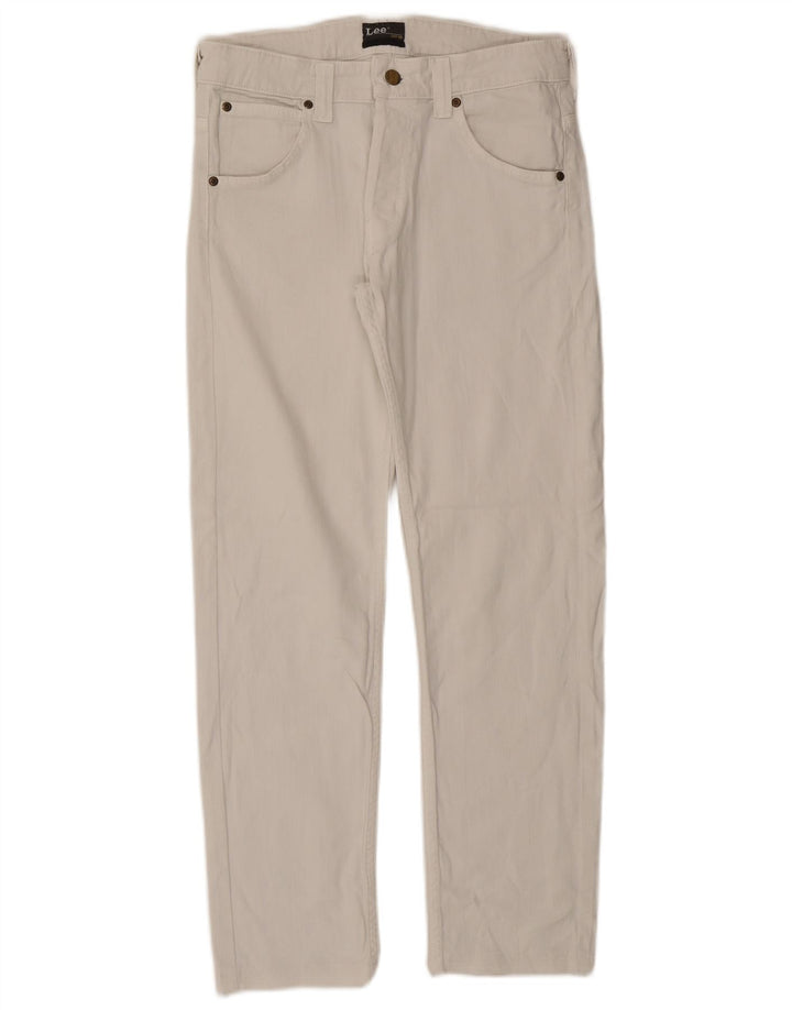 Jeans LEE Powell Slim da donna W32 L27 in cotone bianco sporco
