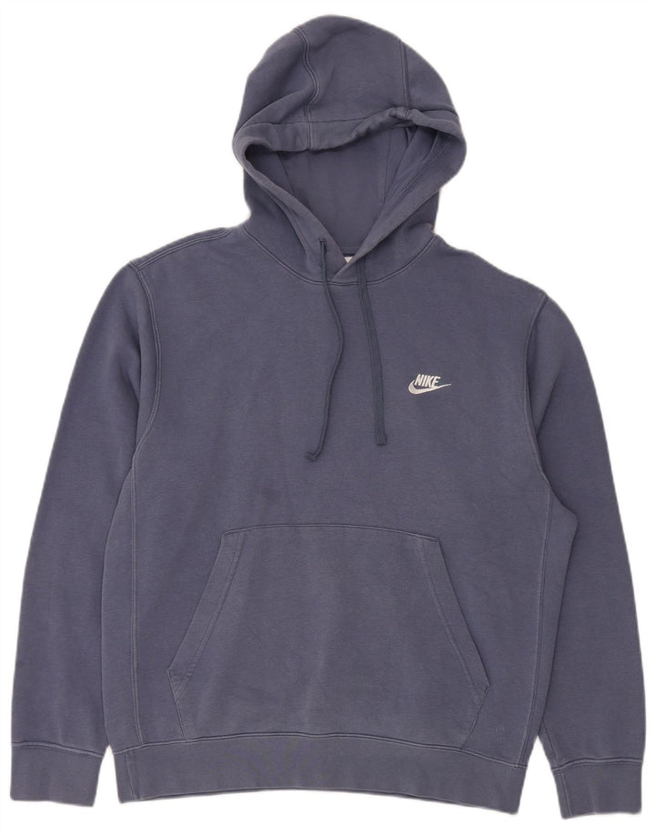 Felpa con cappuccio da uomo Nike in cotone blu medio