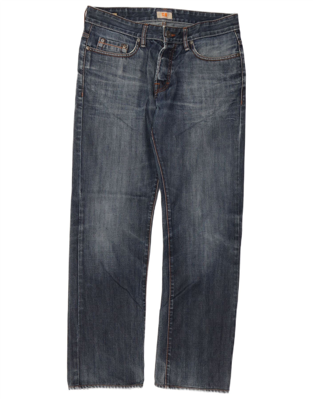 Jeans dritti da uomo Hugo Boss W33 L32 cotone blu