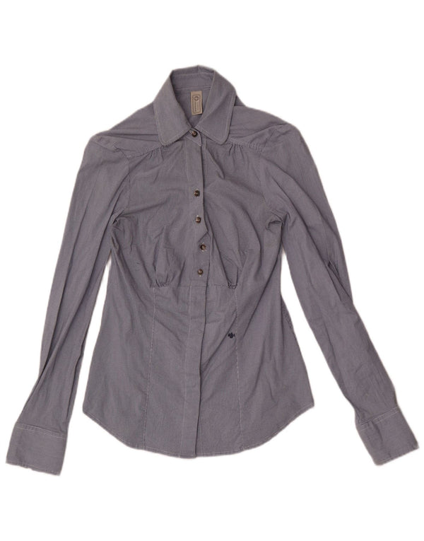 Murphy & Nye Camicia da donna Chicago Ill UK 18 XL Cotone pied de poule blu navy