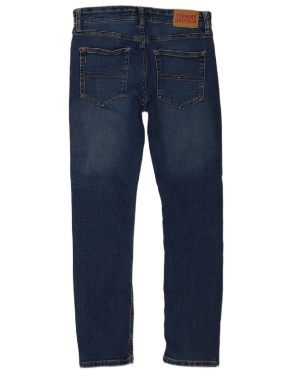 Tommy Hilfiger Ragazzi Slim Jeans 11-12 anni W28 L26 Blu Cotone