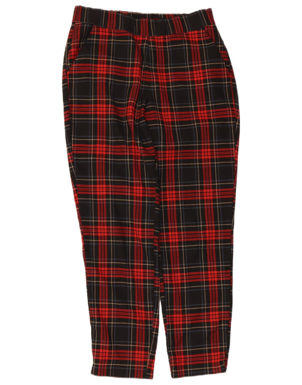 Pantaloni chino affusolati Trafaluc da donna Zara piccoli W27 L26 neri a quadri