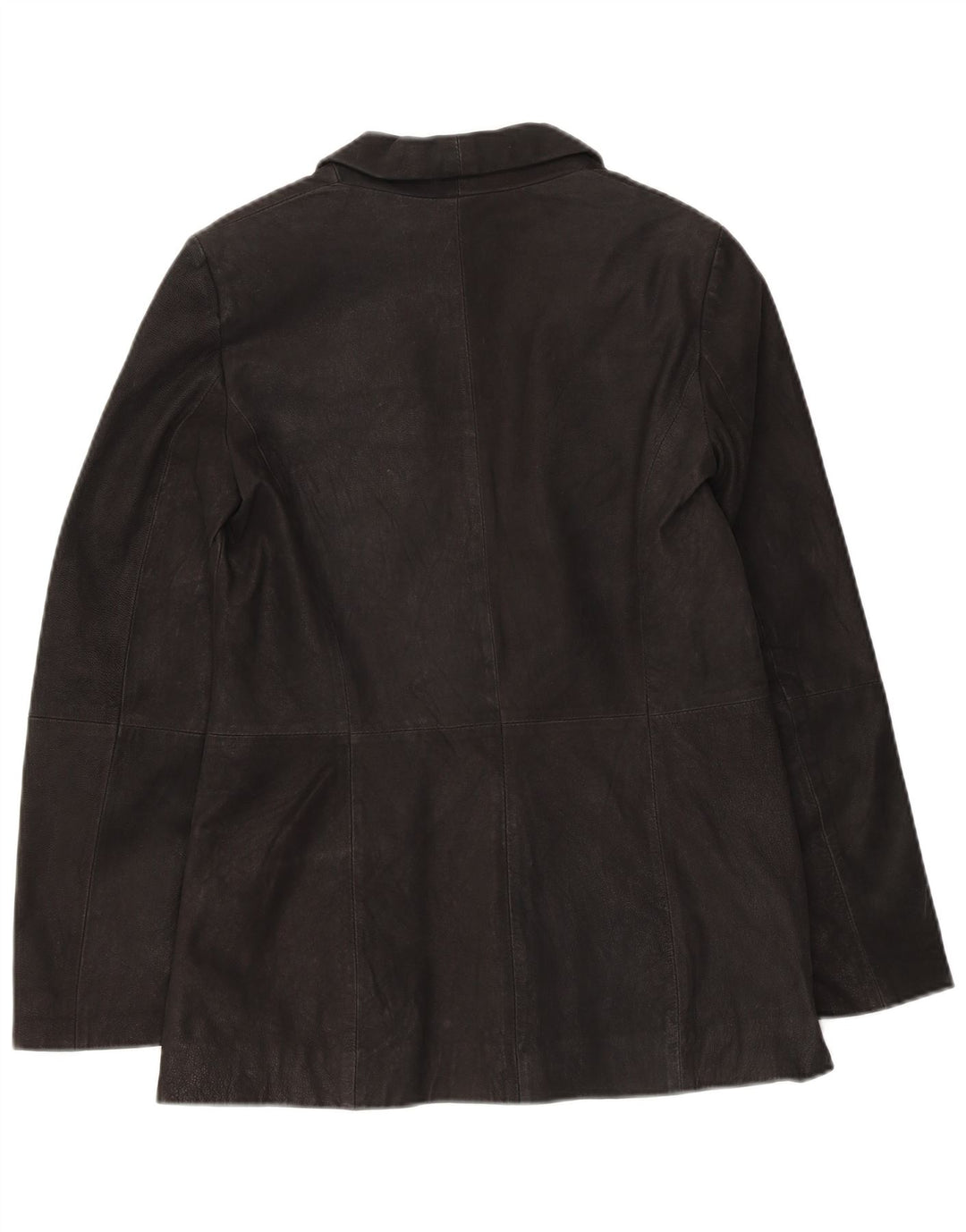 Giacca blazer in pelle scamosciata da donna a 1 bottone Zara UK 10 piccola in pelle nera