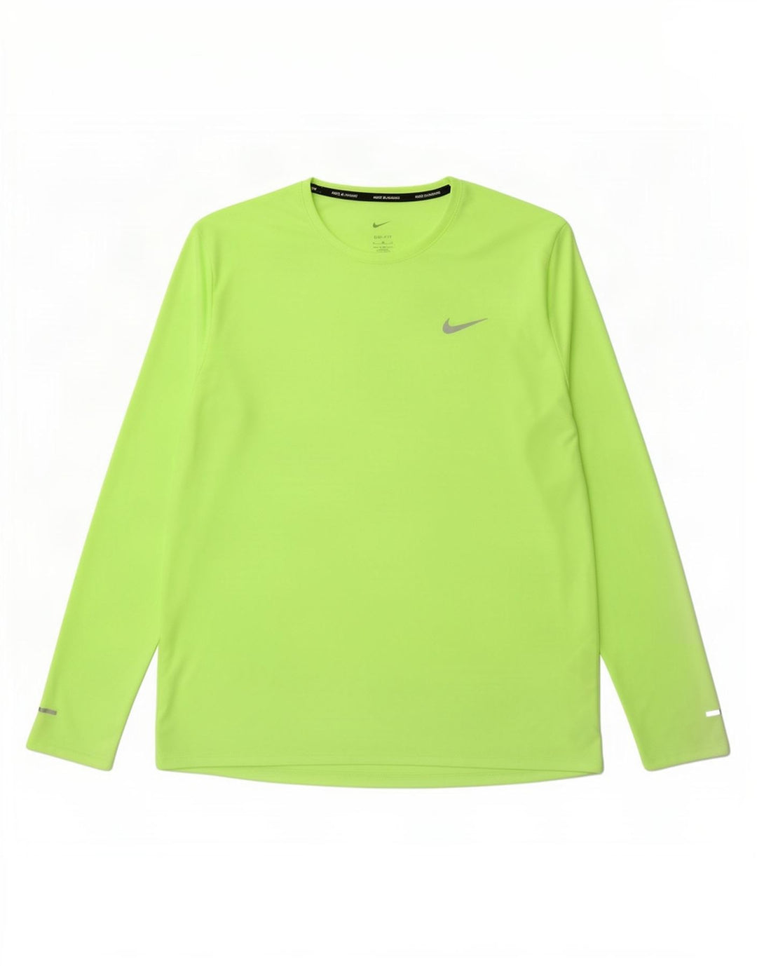 Maglia Nike Dri Fit da uomo a maniche lunghe XL verde poliestere