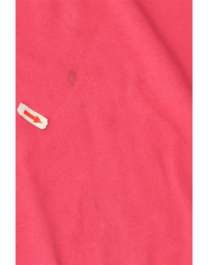 Maglione da donna con scollo a V Lacoste taglia 42 grande in cotone rosa