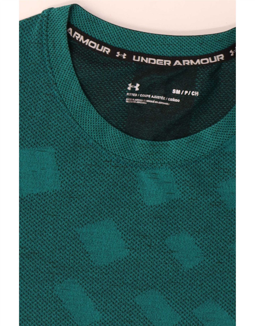 Maglietta da uomo Under Armour Top Small Blu geometrico