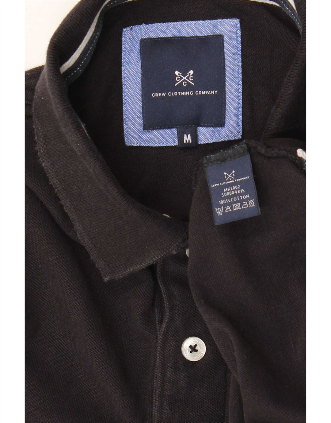 Crew Clothing Polo da uomo in cotone nero medio