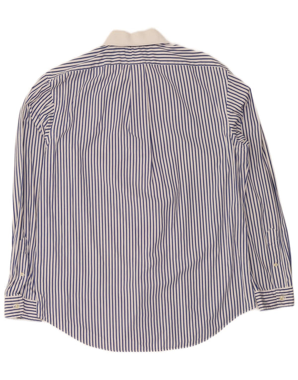 Polo Ralph Lauren Camicia da uomo su misura, grande cotone gessato blu