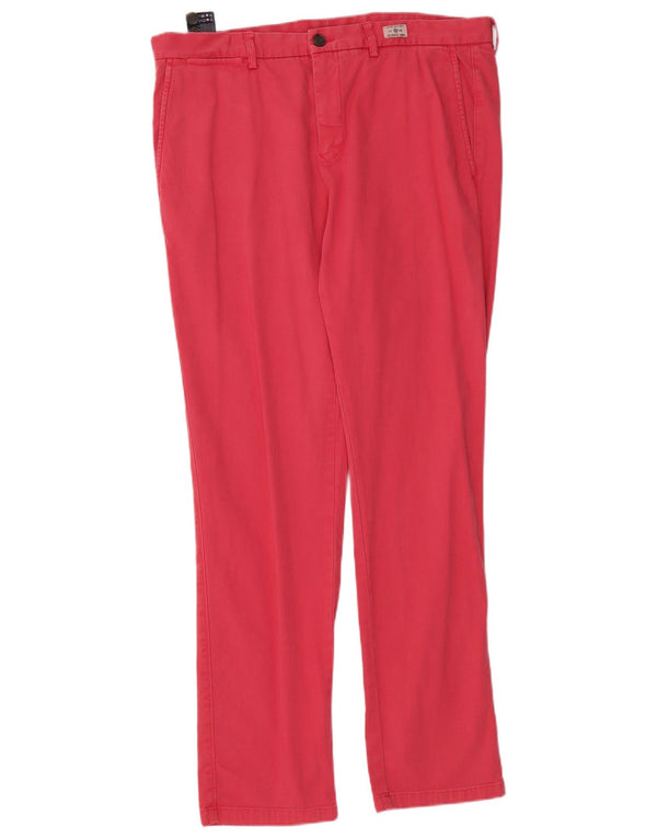Pantaloni chino slim elasticizzati da uomo Tommy Hilfiger W36 L32 cotone rosa