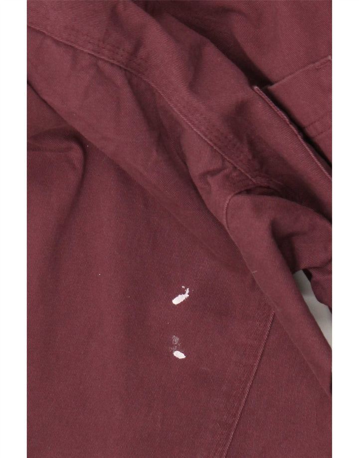 Camicia da uomo Wrangler grande in cotone bordeaux