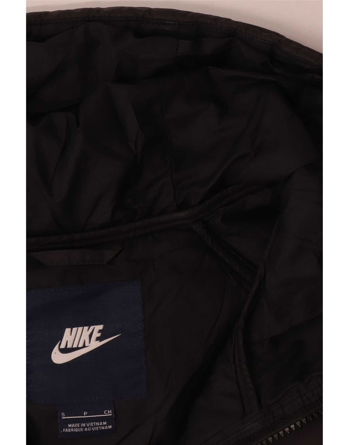 Gilet imbottito con cappuccio Nike da uomo UK 36 piccolo poliestere nero