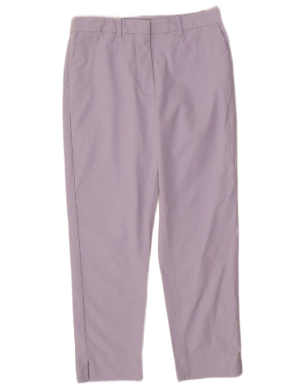 Pantaloni chino dritti da donna Marks & Spencer UK 10 piccoli W28 L26 Viola